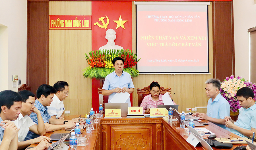 Thường trực HĐND phường Nam Hồng Lĩnh chất vấn 4 vấn đề trên lĩnh vực kinh tế - ngân sách