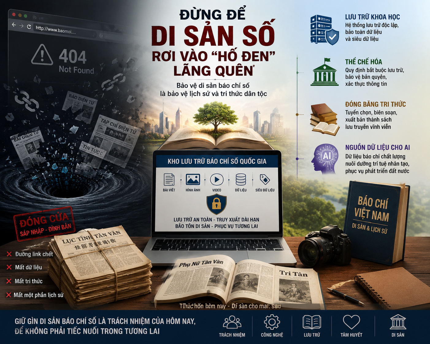 Đừng để di sản số rơi vào “hố đen” lãng quên
