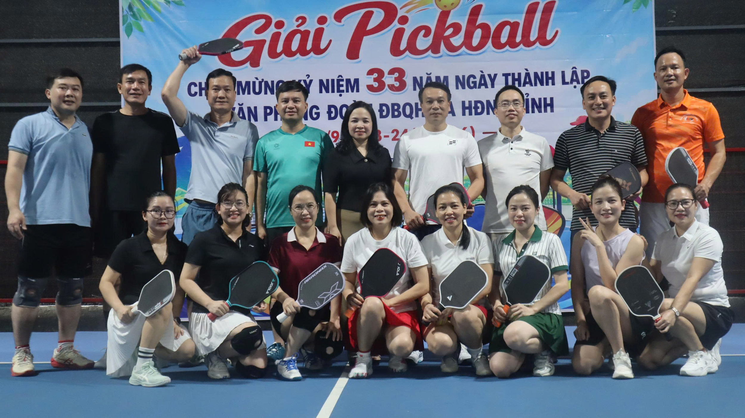 Sôi nổi Giải Pickleball chào mừng 33 năm Ngày thành lập Văn phòng Đoàn ĐBQH và HĐND tỉnh
