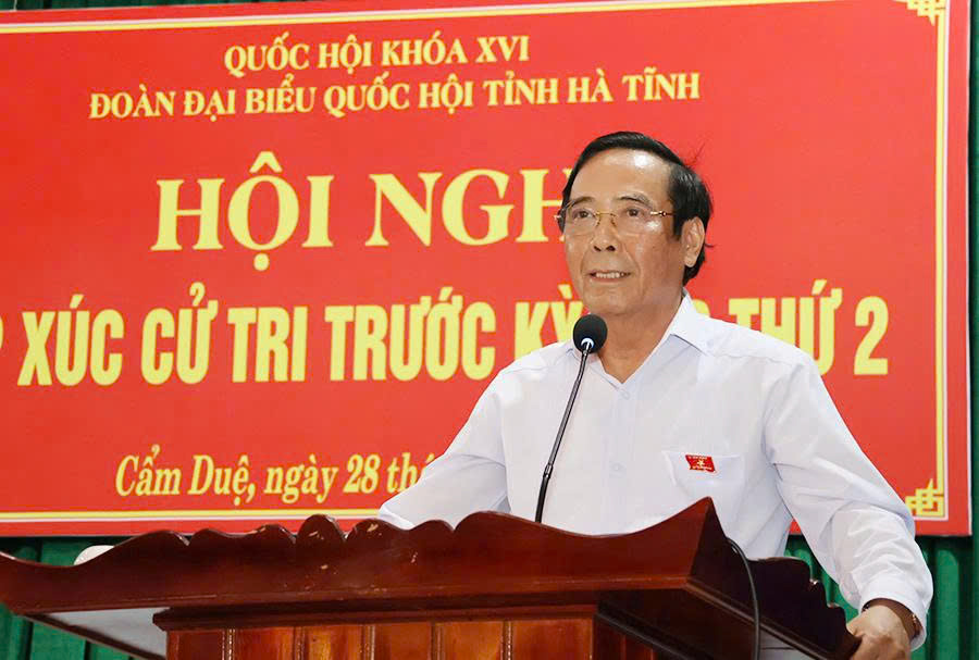 Đoàn ĐBQH tỉnh Hà Tĩnh tiếp xúc cử tri trước Kỳ họp thứ 2, Quốc hội khóa XVI