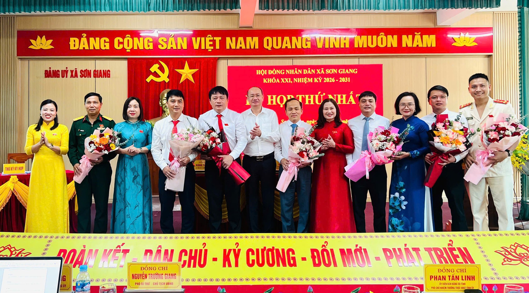 HĐND xã Sơn Giang khóa XXI tổ chức kỳ họp thứ nhất, kiện toàn bộ máy nhiệm kỳ 2026–2031