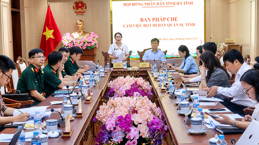 Ban Pháp chế HĐND tỉnh làm việc với Bộ Chỉ huy Quân sự tỉnh