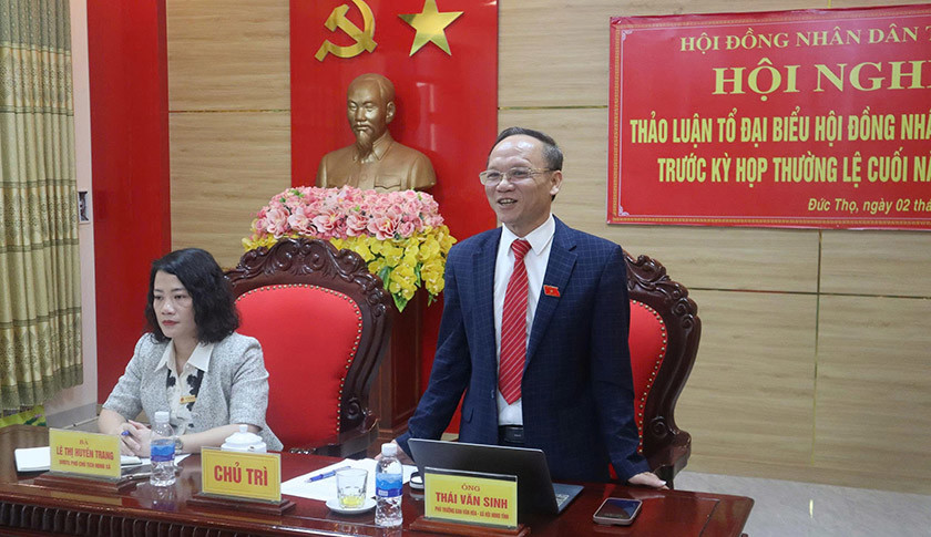 Thảo luận tổ HĐND tỉnh tại huyện Đức Thọ về kinh tế – xã hội và các dự thảo nghị quyết