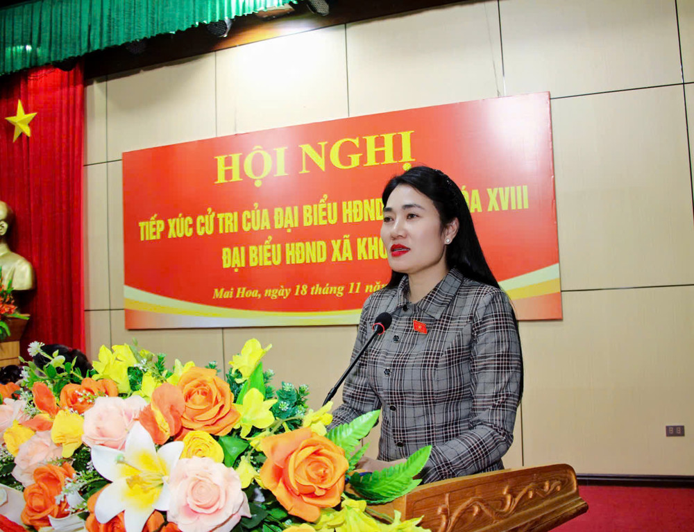 Phó Chủ tịch Hội đồng nhân dân tỉnh tiếp xúc cử tri tại xã Mai Hoa