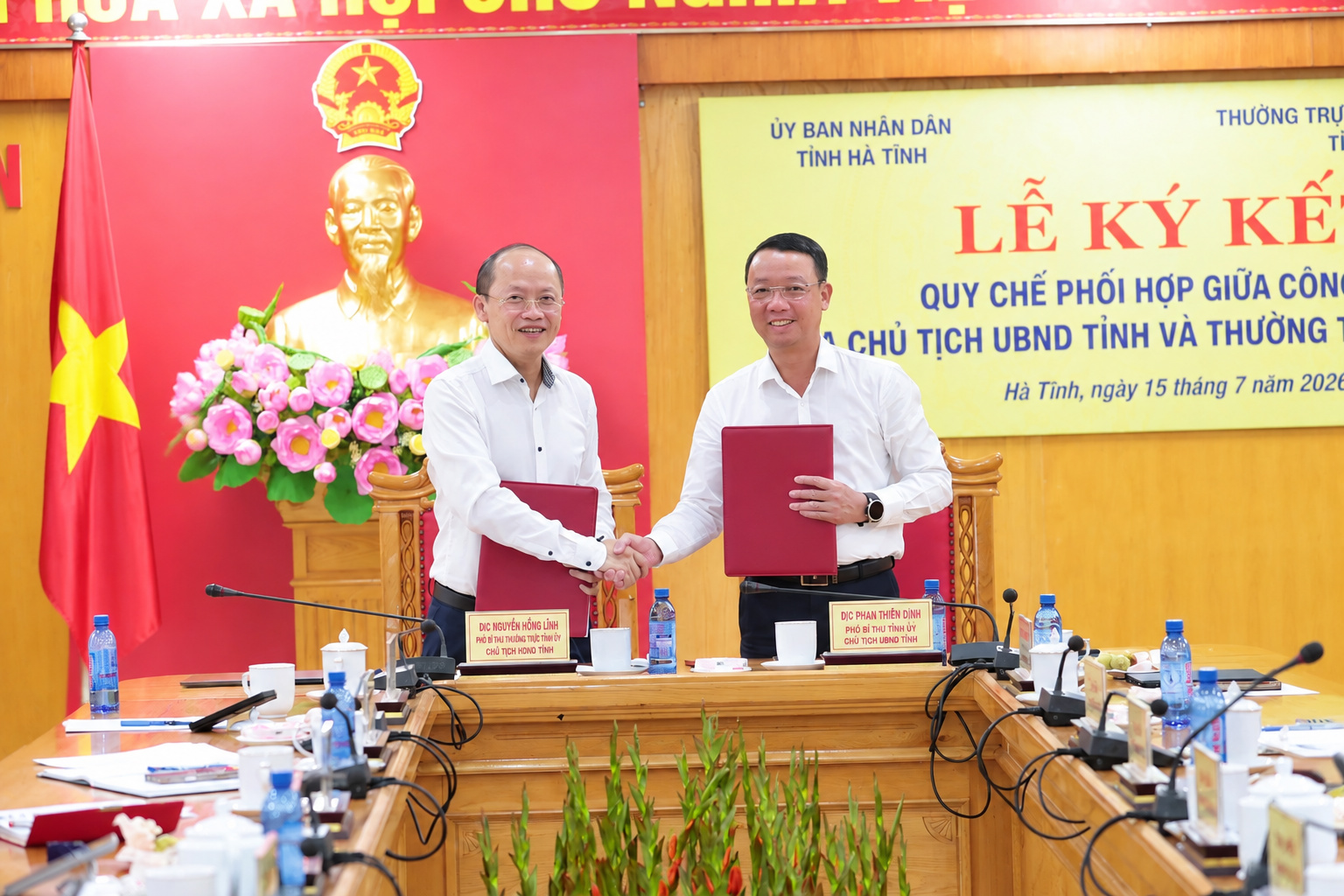 Hà Tĩnh ký kết Quy chế phối hợp tiếp công dân giữa Chủ tịch UBND tỉnh và Thường trực HĐND tỉnh