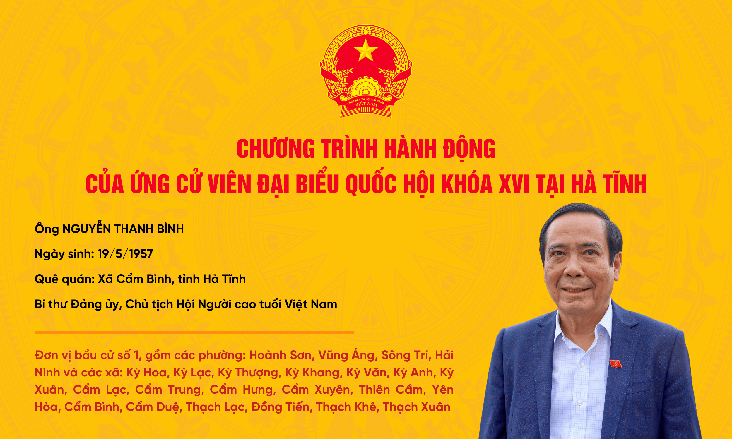 Chương trình hành động của ứng cử viên ĐBQH Nguyễn Thanh Bình