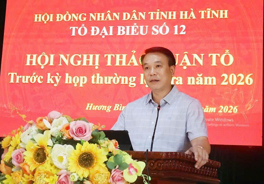 Tổ đại biểu HĐND tỉnh số 12 góp ý nhiều nội dung trình kỳ họp giữa năm 2026